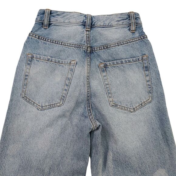 Pacsun 90's Boyfriend Jeans Womens 22 Blue Y2K Cotton Distressed Premium Denim - Picture 7 of 12